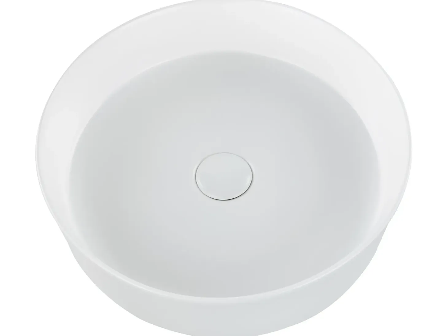Sale Umywalka nablatowa TEBAR Złamana biel ⌀ 40 cm Ceramika Umywalki I Akcesoria