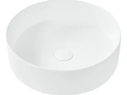 Sale Umywalka nablatowa TEBAR Złamana biel ⌀ 40 cm Ceramika Umywalki I Akcesoria
