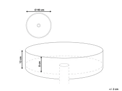 New Umywalka nablatowa TEBAR ⌀ 40 cm Ceramika Umywalki I Akcesoria