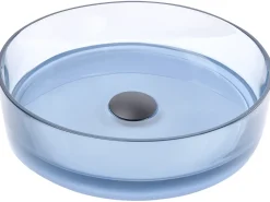 New Umywalka nablatowa TOLOSA Błękitny ⌀ 36 cm Konglomerat Umywalki I Akcesoria