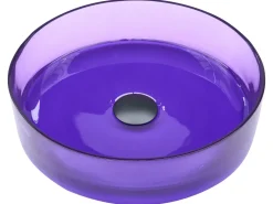 Hot Umywalka nablatowa TOLOSA Purpurowy ⌀ 36 cm Konglomerat Umywalki I Akcesoria