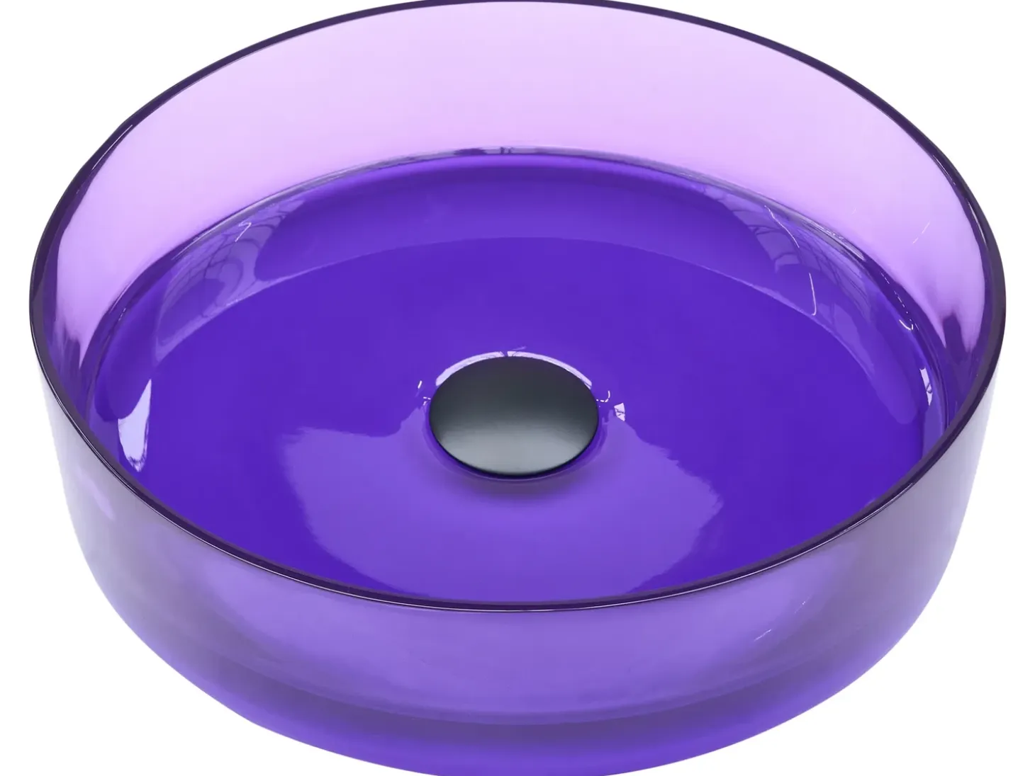 Hot Umywalka nablatowa TOLOSA Purpurowy ⌀ 36 cm Konglomerat Umywalki I Akcesoria