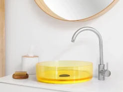 Outlet Umywalka nablatowa TOLOSA ⌀ 36 cm Konglomerat Umywalki I Akcesoria