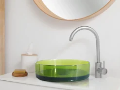 Outlet Umywalka nablatowa TOLOSA ⌀ 36 cm Konglomerat Umywalki I Akcesoria