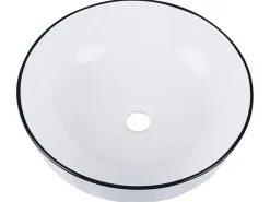 Umywalka nablatowa XERT Biały ⌀ 42 cm Ceramika Umywalki I Akcesoria