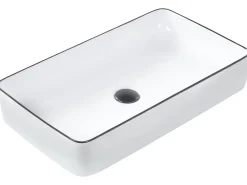 Discount Umywalka nablatowa XERT Biały 61 x 35 cm Ceramika Umywalki I Akcesoria