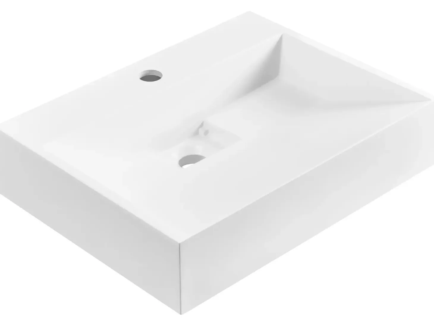 Clearance Umywalka podwieszana QUENKO 50 x 38 cm Tworzywo mineralne Umywalki I Akcesoria