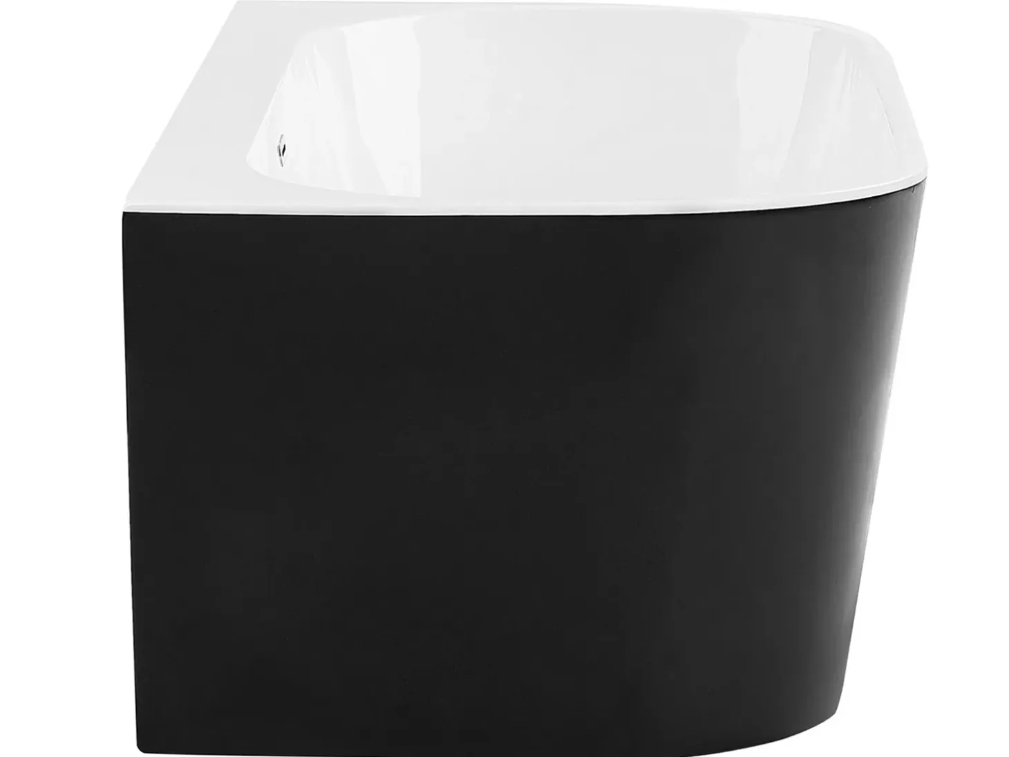 Best Wanna HARVEY 170 x 80 cm Czarny/ biały Wanny Przyścienne|Wszystkie Wanny