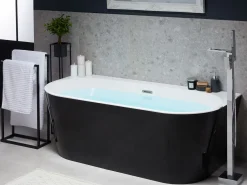 Best Wanna HARVEY 170 x 80 cm Czarny/ biały Wanny Przyścienne|Wszystkie Wanny