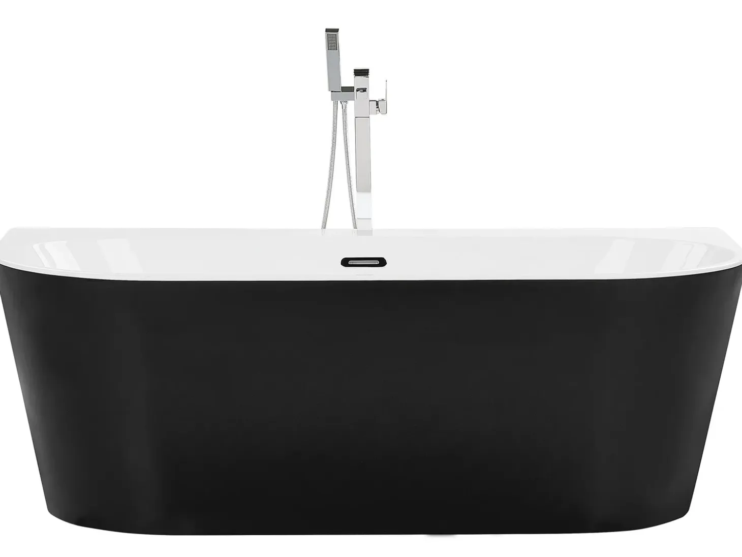 Best Wanna HARVEY 170 x 80 cm Czarny/ biały Wanny Przyścienne|Wszystkie Wanny
