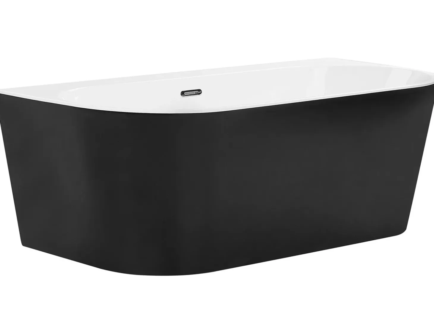 Best Wanna HARVEY 170 x 80 cm Czarny/ biały Wanny Przyścienne|Wszystkie Wanny
