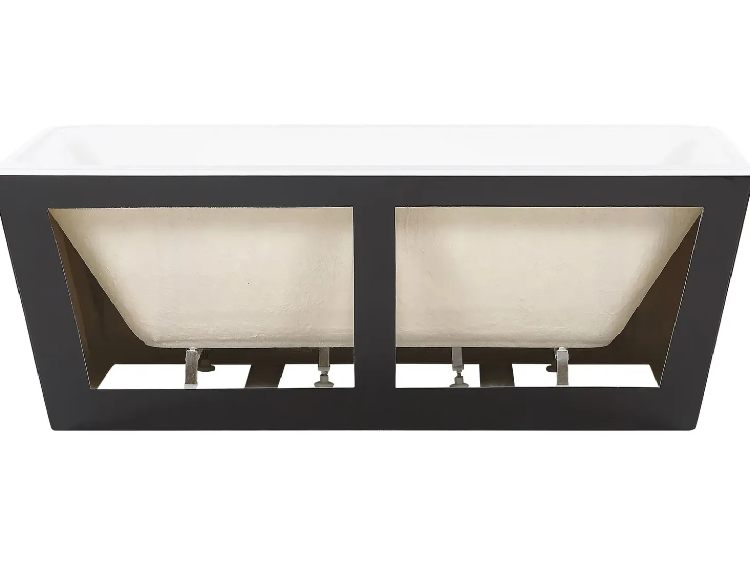 Clearance Wanna HASSEL 170 x 80 cm Czarny Wanny Przyścienne|Wszystkie Wanny