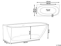 Clearance PARNAIBA Prawostronny 170 x 80 cm Wszystkie Wanny|Wanny Narożne
