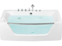 Outlet Wanna narożna z hydromasażem BARRANCA 170 x 85 cm Biały Wanny Z Hydromasażem|Wszystkie Wanny
