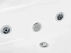 Outlet Wanna narożna z hydromasażem CANTALLA 135 x 135 cm Biały Wszystkie Wanny|Wanny Z Hydromasażem