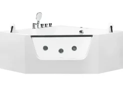 Outlet Wanna narożna z hydromasażem CANTALLA 135 x 135 cm Biały Wszystkie Wanny|Wanny Z Hydromasażem