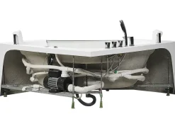 Outlet Wanna narożna z hydromasażem CANTALLA 135 x 135 cm Biały Wszystkie Wanny|Wanny Z Hydromasażem