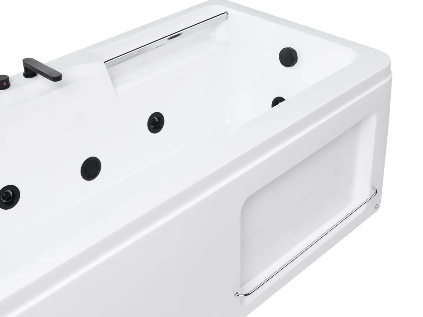 Sale Wanna narożna z hydromasażem CAMALU 180 x 86 cm Biały Wanny Z Hydromasażem|Wszystkie Wanny