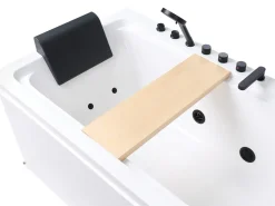 Sale Wanna narożna z hydromasażem CAMALU 180 x 86 cm Biały Wanny Z Hydromasażem|Wszystkie Wanny