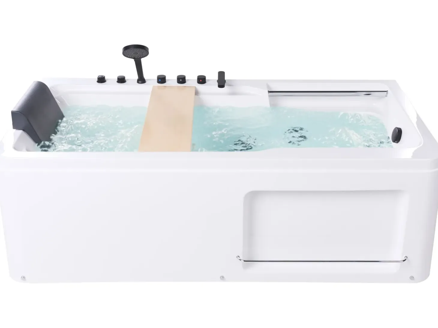 Sale Wanna narożna z hydromasażem CAMALU 180 x 86 cm Biały Wanny Z Hydromasażem|Wszystkie Wanny