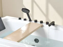 Sale Wanna narożna z hydromasażem CAMALU 180 x 86 cm Biały Wanny Z Hydromasażem|Wszystkie Wanny