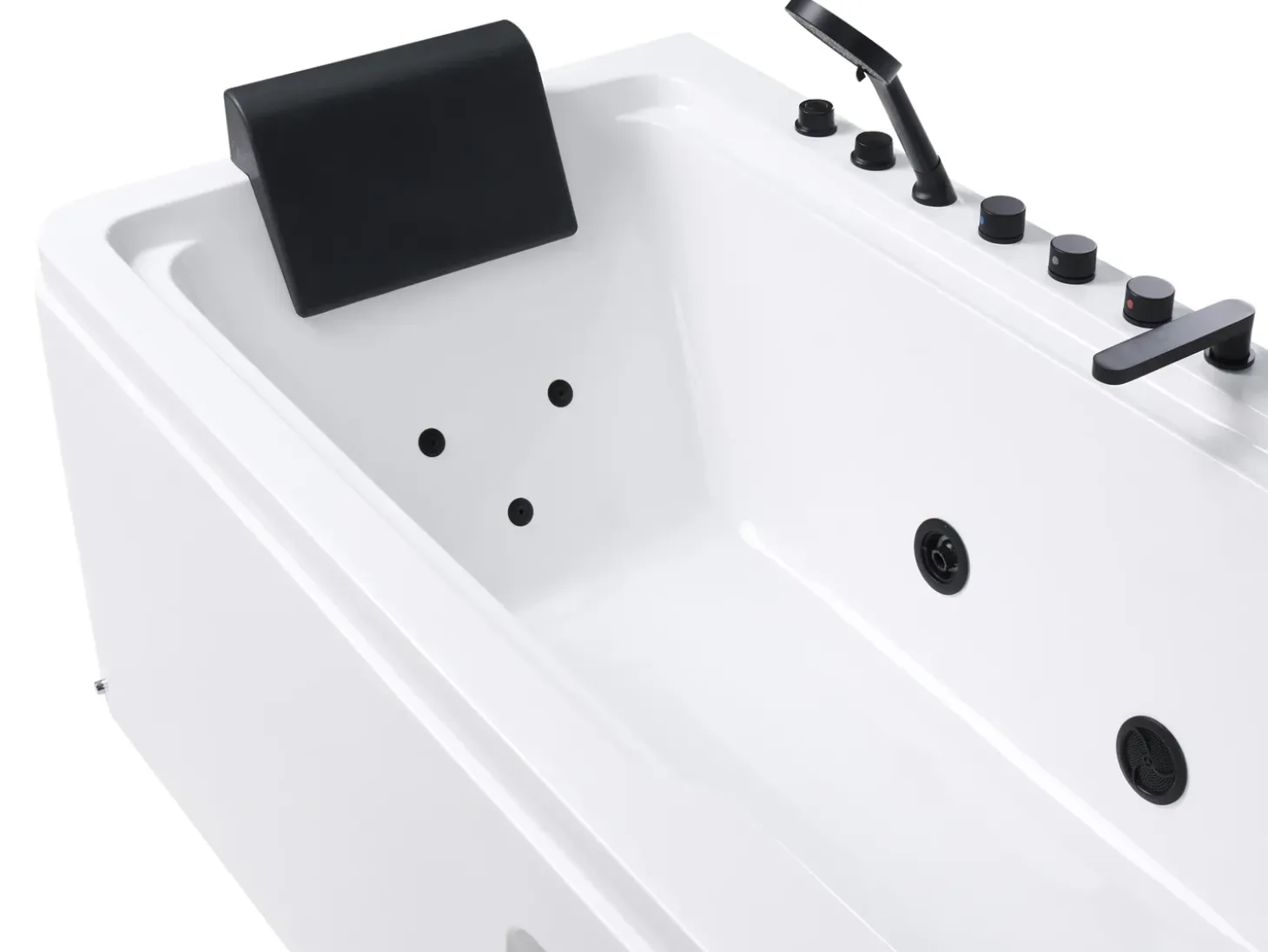 Sale Wanna narożna z hydromasażem CAMALU 180 x 86 cm Biały Wanny Z Hydromasażem|Wszystkie Wanny
