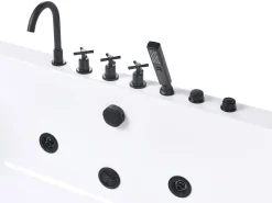 Clearance Wanna narożna z hydromasażem CAHUITA 160 x 75 cm Biały Wanny Z Hydromasażem|Wszystkie Wanny