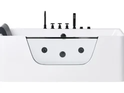 Clearance Wanna narożna z hydromasażem CAHUITA 160 x 75 cm Biały Wanny Z Hydromasażem|Wszystkie Wanny