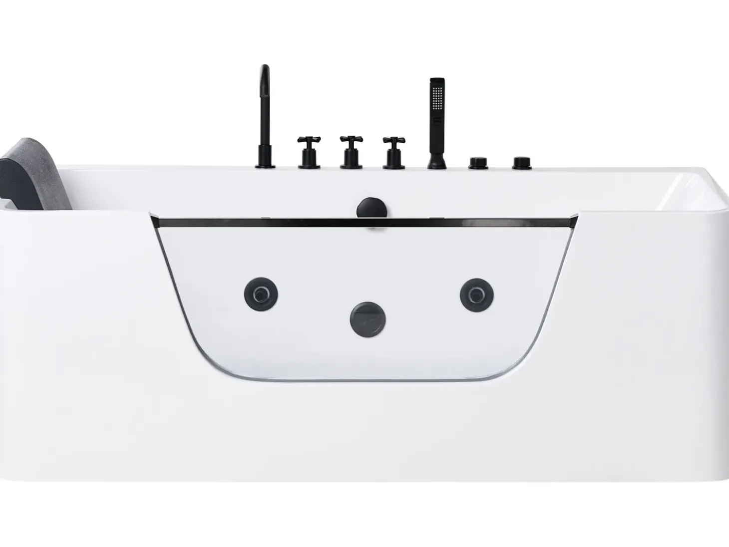 Clearance Wanna narożna z hydromasażem CAHUITA 160 x 75 cm Biały Wanny Z Hydromasażem|Wszystkie Wanny
