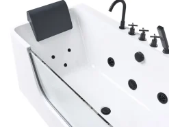 Clearance Wanna narożna z hydromasażem CAHUITA 160 x 75 cm Biały Wanny Z Hydromasażem|Wszystkie Wanny