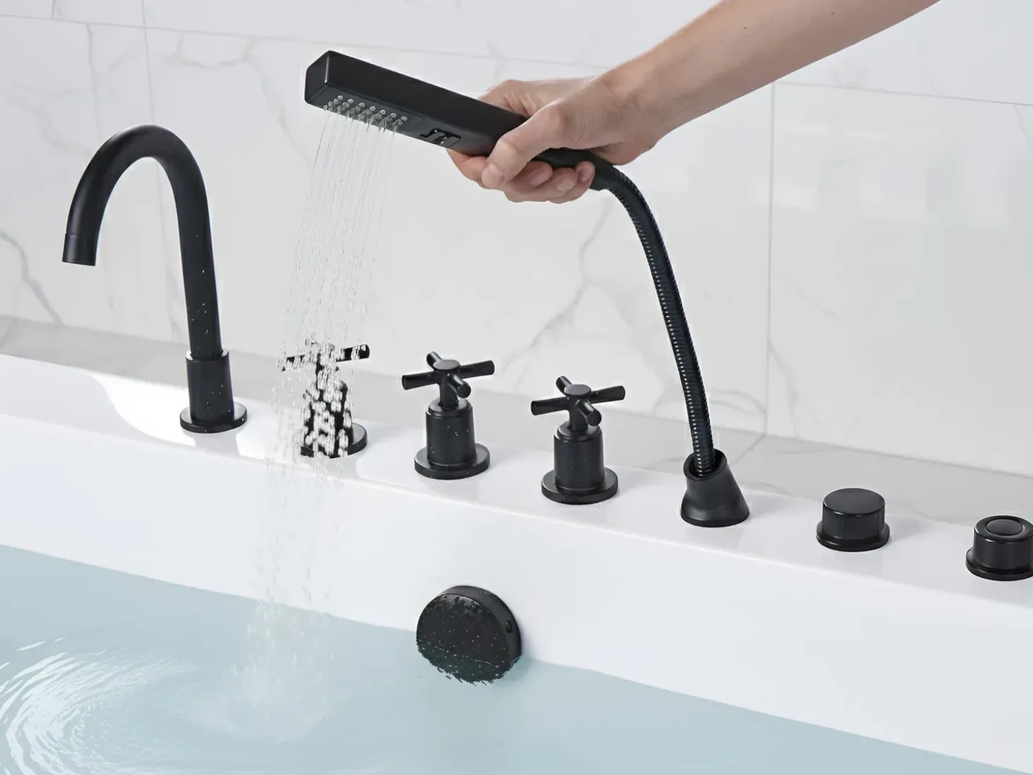 Clearance Wanna narożna z hydromasażem CAHUITA 160 x 75 cm Biały Wanny Z Hydromasażem|Wszystkie Wanny