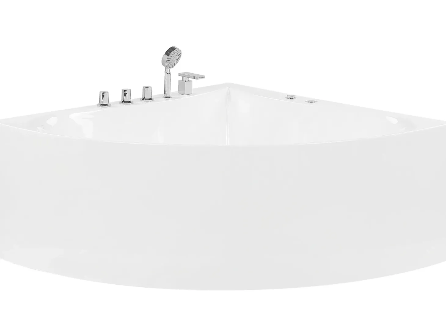 Wanna narożna z hydromasażem ISLITA 187 x 133 cm Biały Wszystkie Wanny|Wanny Z Hydromasażem