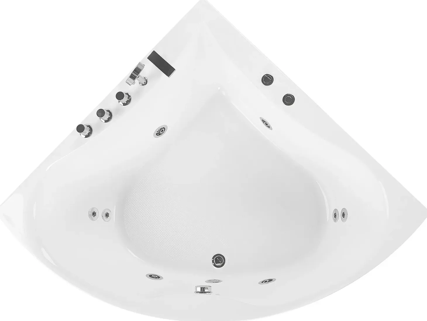 Wanna narożna z hydromasażem ISLITA 187 x 133 cm Biały Wszystkie Wanny|Wanny Z Hydromasażem