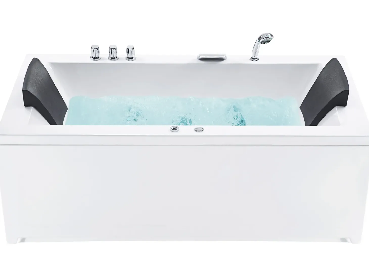 Wanna narożna z hydromasażem LED VARADERO Lewostronny 183 x 90 cm Biały
