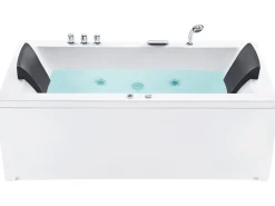 Wanna narożna z hydromasażem LED VARADERO Lewostronny 183 x 90 cm Biały