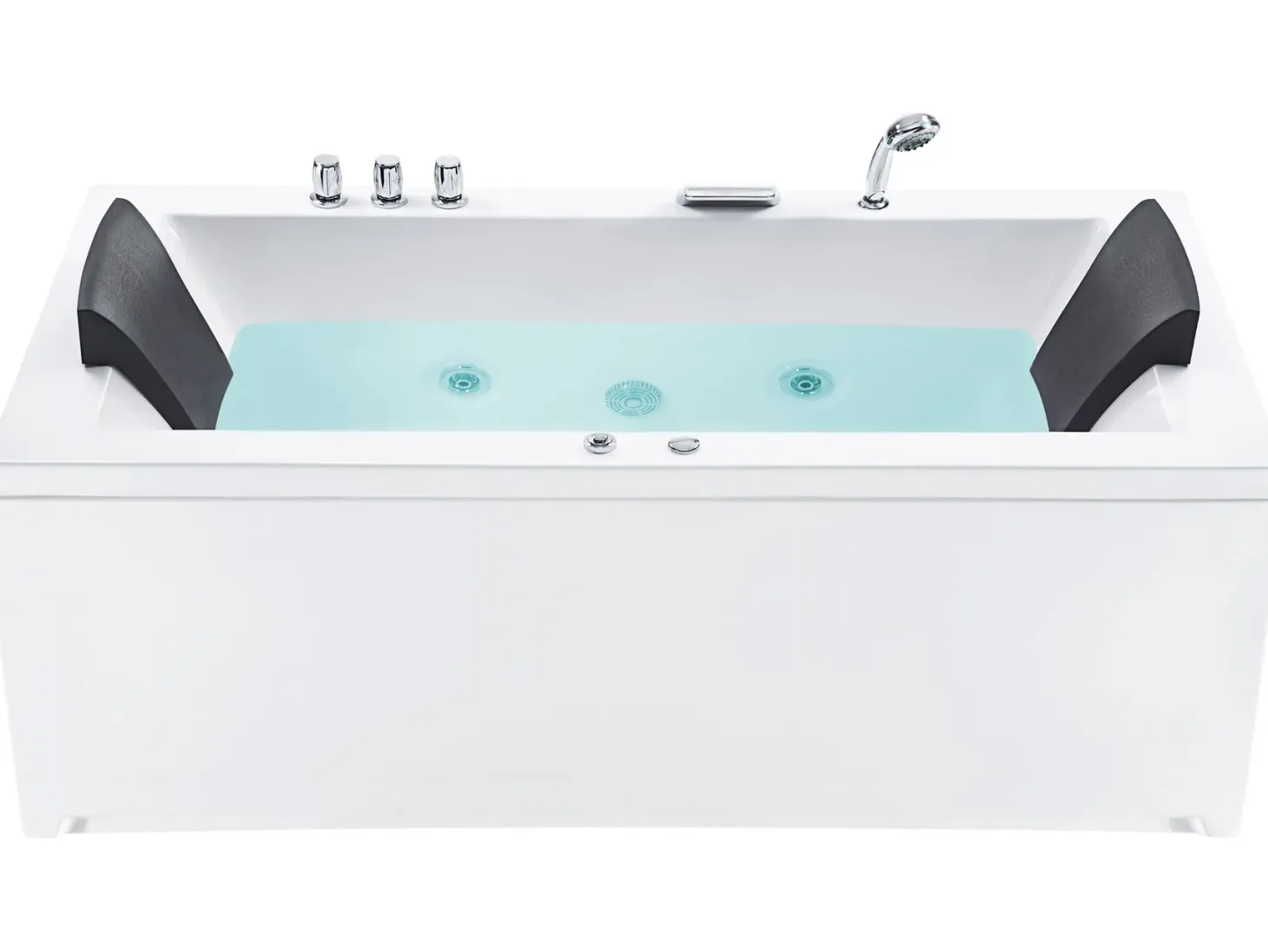 Wanna narożna z hydromasażem LED VARADERO Lewostronny 183 x 90 cm Biały