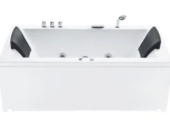 Wanna narożna z hydromasażem LED VARADERO Lewostronny 183 x 90 cm Biały