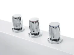 Wanna narożna z hydromasażem LED VARADERO Lewostronny 183 x 90 cm Biały
