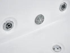 Wanna narożna z hydromasażem LED VARADERO Lewostronny 183 x 90 cm Biały