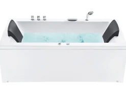 Best Wanna narożna z hydromasażem LED VARADERO 183 x 90 cm Biały Wanny Z Hydromasażem|Wszystkie Wanny