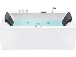 Best Wanna narożna z hydromasażem LED VARADERO 183 x 90 cm Biały Wanny Z Hydromasażem|Wszystkie Wanny