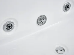 Best Wanna narożna z hydromasażem LED VARADERO 183 x 90 cm Biały Wanny Z Hydromasażem|Wszystkie Wanny