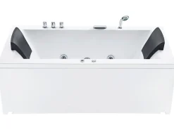 Best Wanna narożna z hydromasażem LED VARADERO 183 x 90 cm Biały Wanny Z Hydromasażem|Wszystkie Wanny
