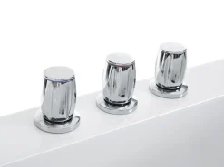 Best Wanna narożna z hydromasażem LED VARADERO 183 x 90 cm Biały Wanny Z Hydromasażem|Wszystkie Wanny