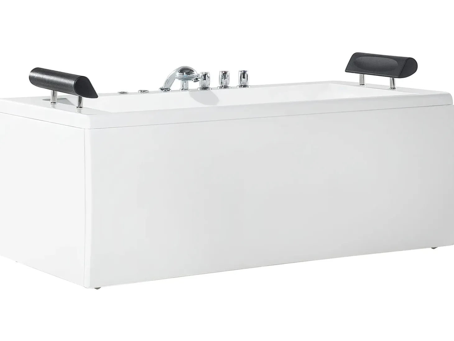 Online Wanna narożna z hydromasażem LED MONTEGO 172 x 83 cm Biały Wanny Z Hydromasażem|Wszystkie Wanny