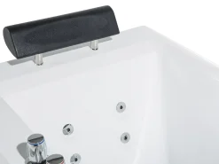 Online Wanna narożna z hydromasażem LED MONTEGO 172 x 83 cm Biały Wanny Z Hydromasażem|Wszystkie Wanny