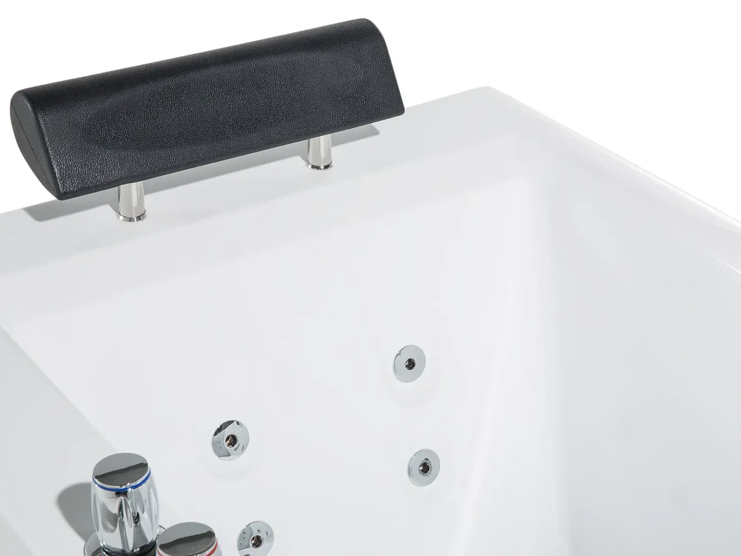 Online Wanna narożna z hydromasażem LED MONTEGO 172 x 83 cm Biały Wanny Z Hydromasażem|Wszystkie Wanny