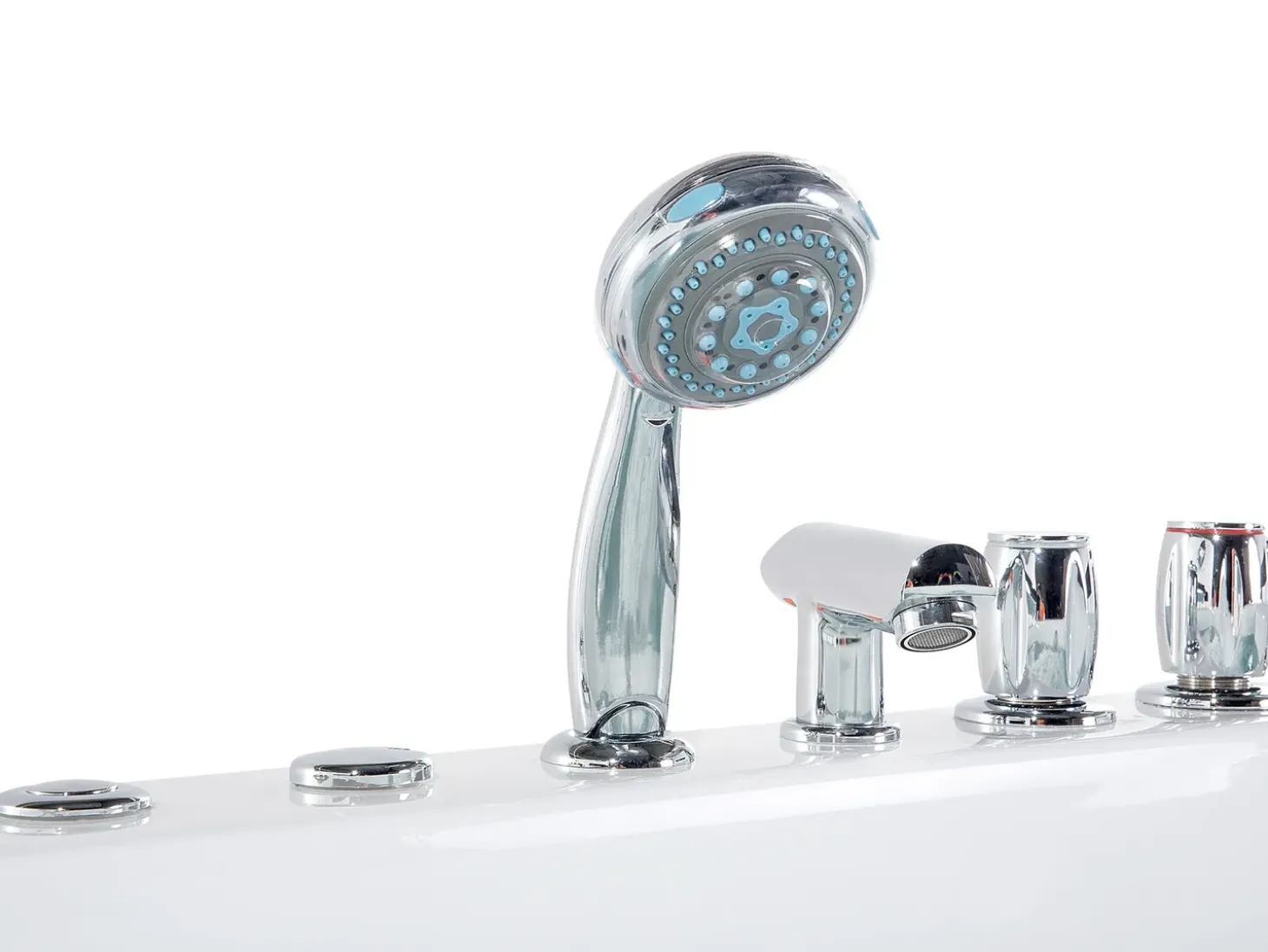 Online Wanna narożna z hydromasażem LED MONTEGO 172 x 83 cm Biały Wanny Z Hydromasażem|Wszystkie Wanny