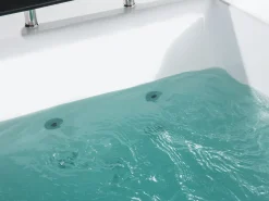 Online Wanna narożna z hydromasażem LED MONTEGO 172 x 83 cm Biały Wanny Z Hydromasażem|Wszystkie Wanny