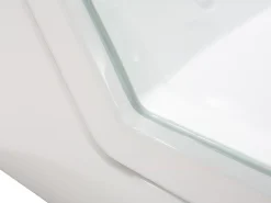 Sale Wanna narożna z hydromasażem LED SAMANA 174 x 79 cm Biały Wanny Z Hydromasażem|Wszystkie Wanny
